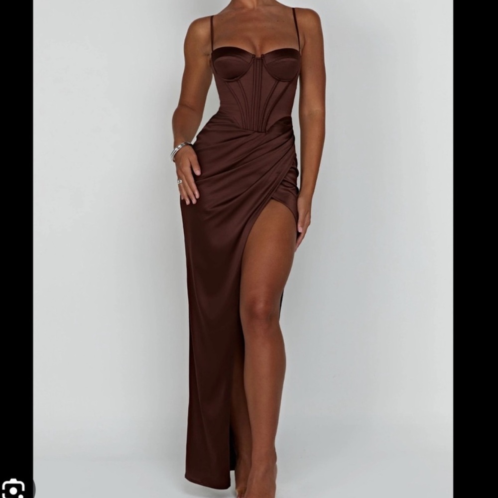 BabyBoo Brown formal maxi dress
